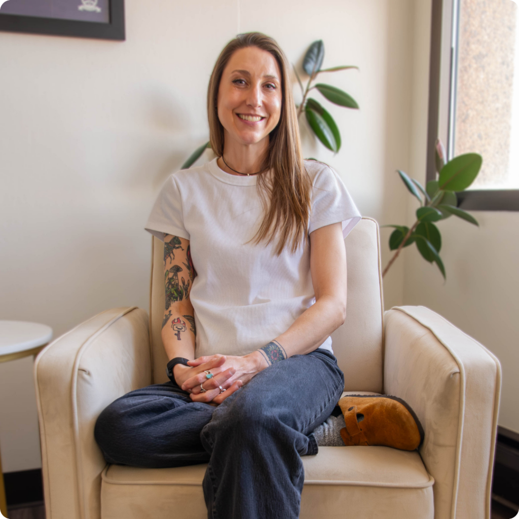 Individual Counseling in Castle Pines - CO session as a therapist listens to an adult client